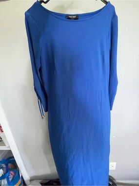 Nine West Cobalt Blue Long-Sleeve Boatneck Sheath Dress